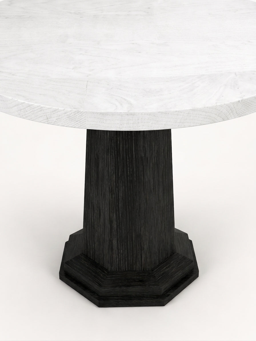 LUNE II Black Brushed Oak Base / White High-Gloss Top variant:black-brushed-oak-base-white-high-gloss-top