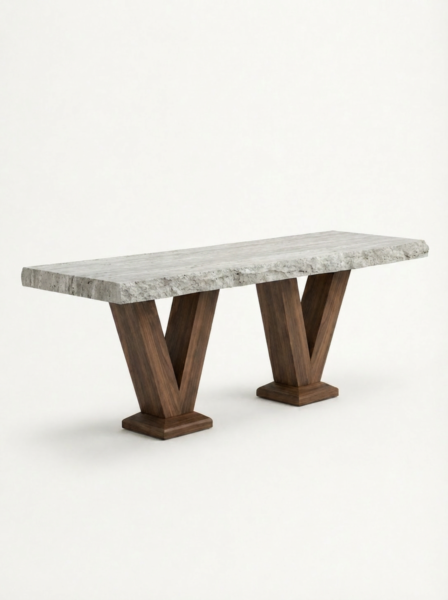 VOUTE Walnut / Roman Silver Travertine variant:walnut-roman-silver-travertine