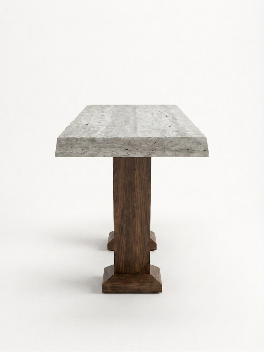 VOUTE Walnut / Roman Silver Travertine variant:walnut-roman-silver-travertine