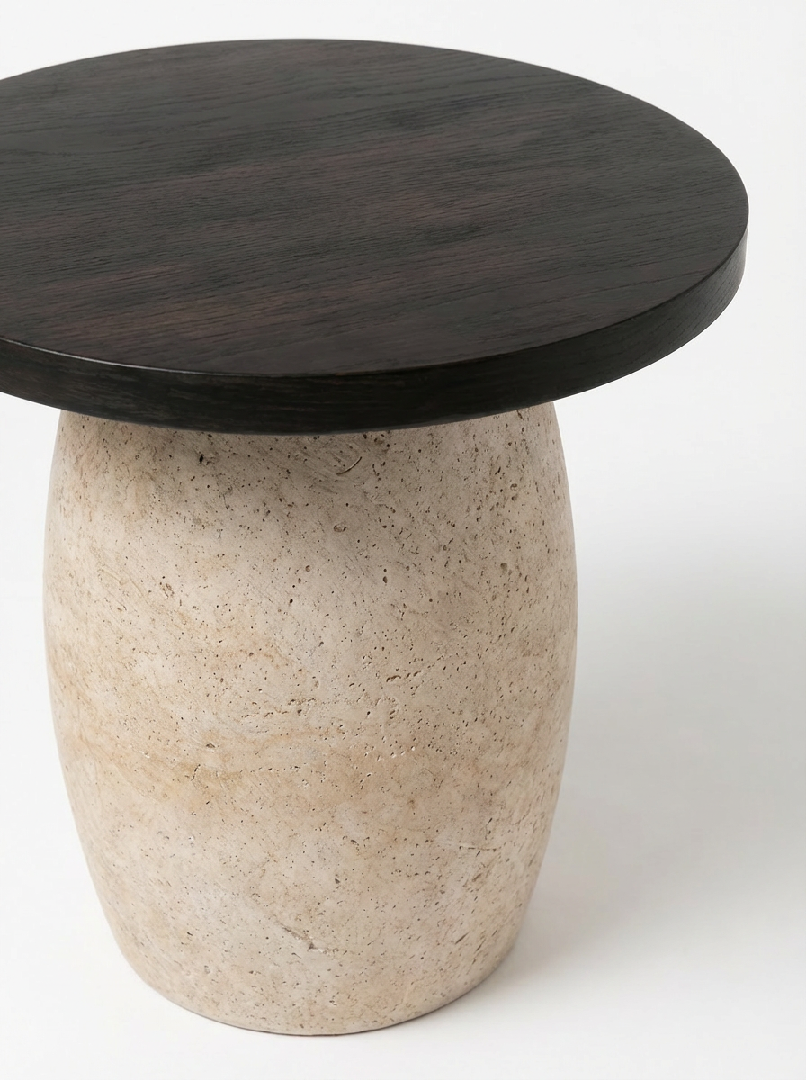 GORDES I Dark Smooth Matt Oak / Roman Travertine variant:dark-smooth-matt-oak-roman-travertine