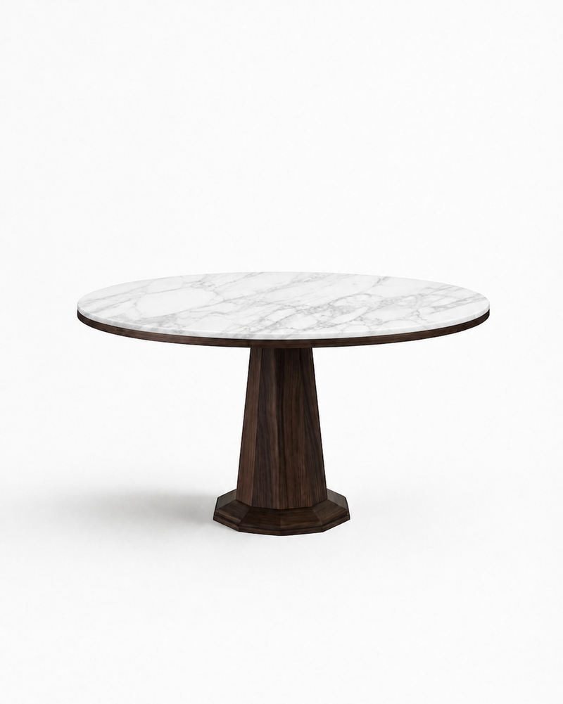 LUNE I Walnut / White Calacatta variant:walnut-white-calacatta