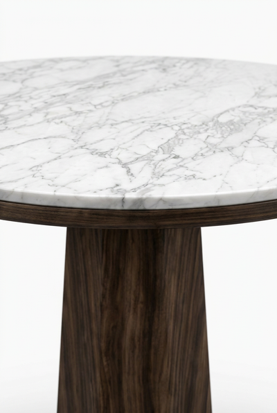 LUNE II Walnut / White Carrara variant:walnut-white-carrara