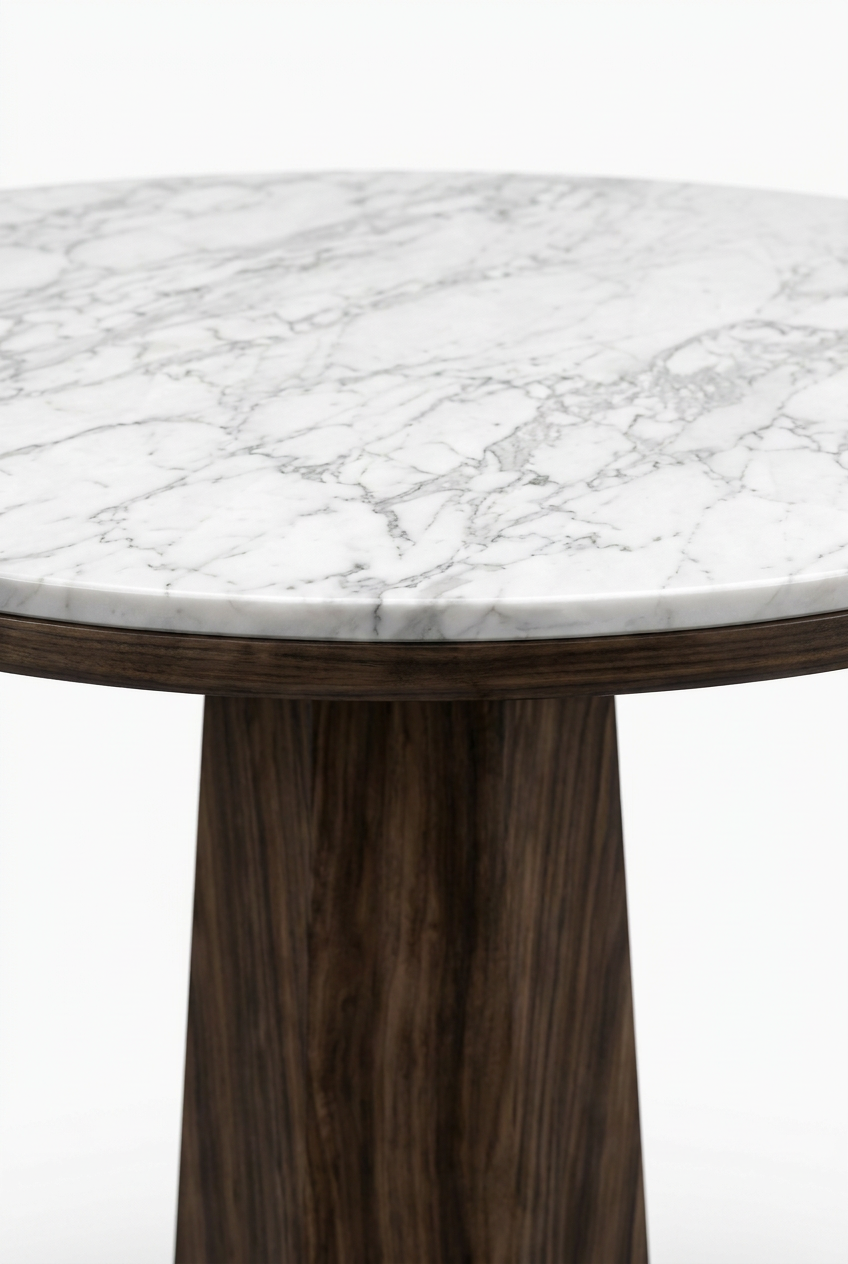 LUNE II Walnut / White Carrara variant:walnut-white-carrara