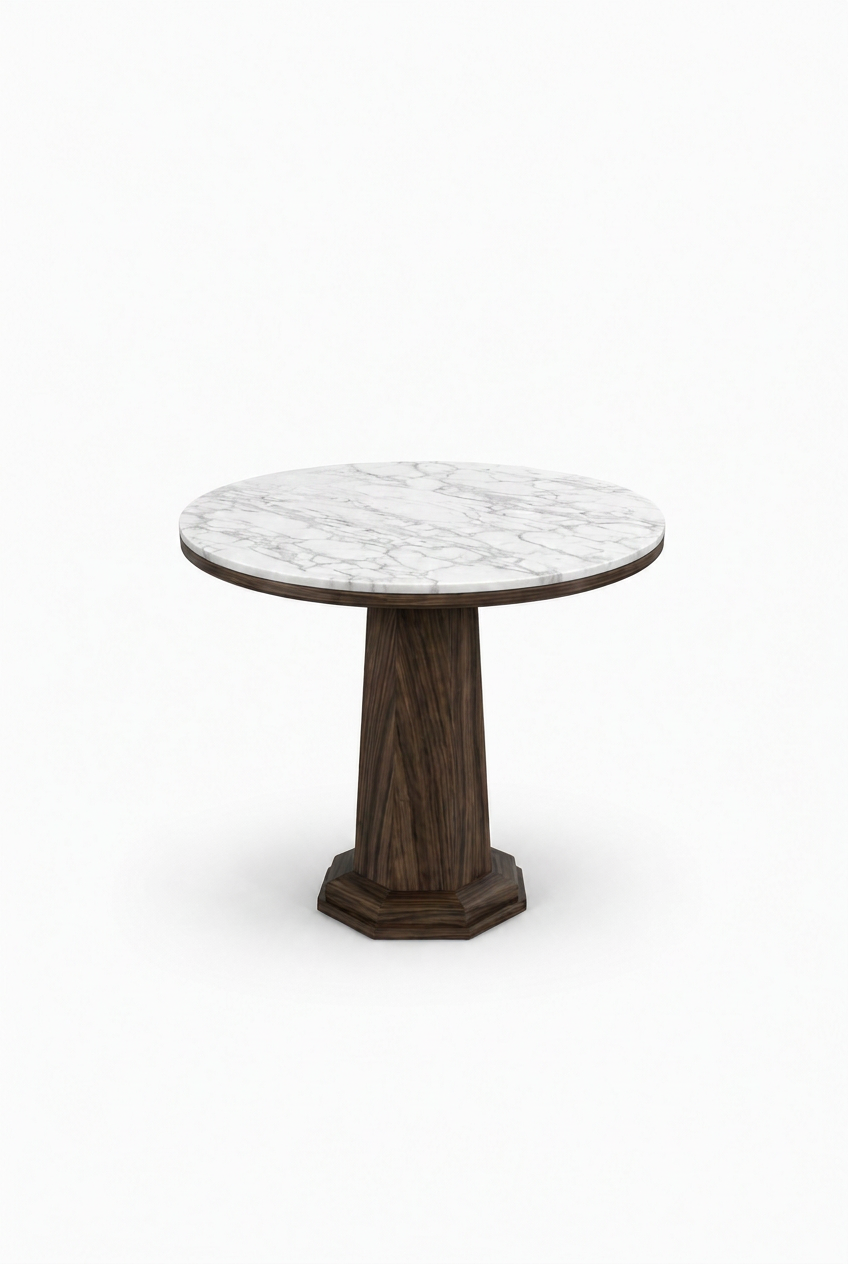 LUNE II Walnut / White Carrara variant:walnut-white-carrara