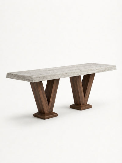VOUTE Walnut / Roman Silver Travertine variant:walnut-roman-silver-travertine