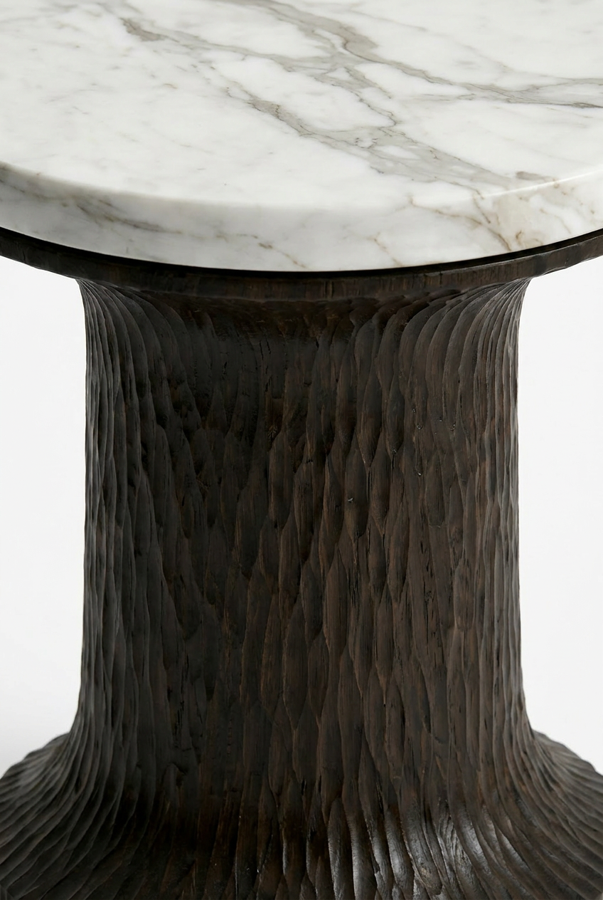 MONTAIGNE Gouged Bois Wood / White Calacatta variant:gouged-bois-wood-white-calacatta